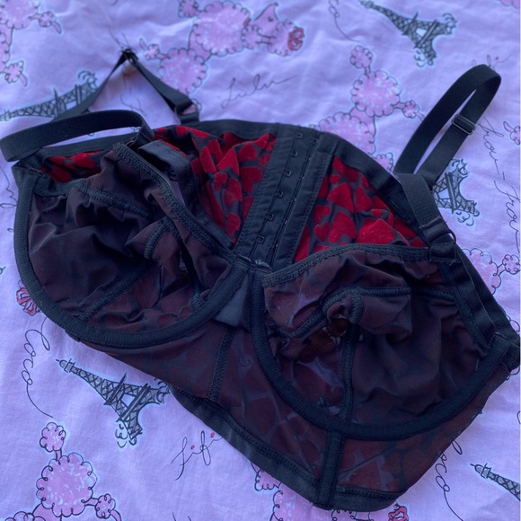 ❤️Mesh black and red velvet hearts bra❤️ - Picture 11 of 11